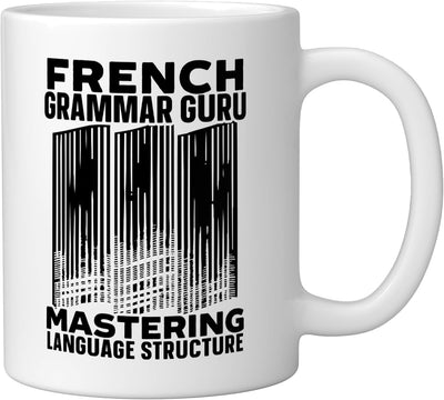 Taza Cerámica Aprender Francés Blanca