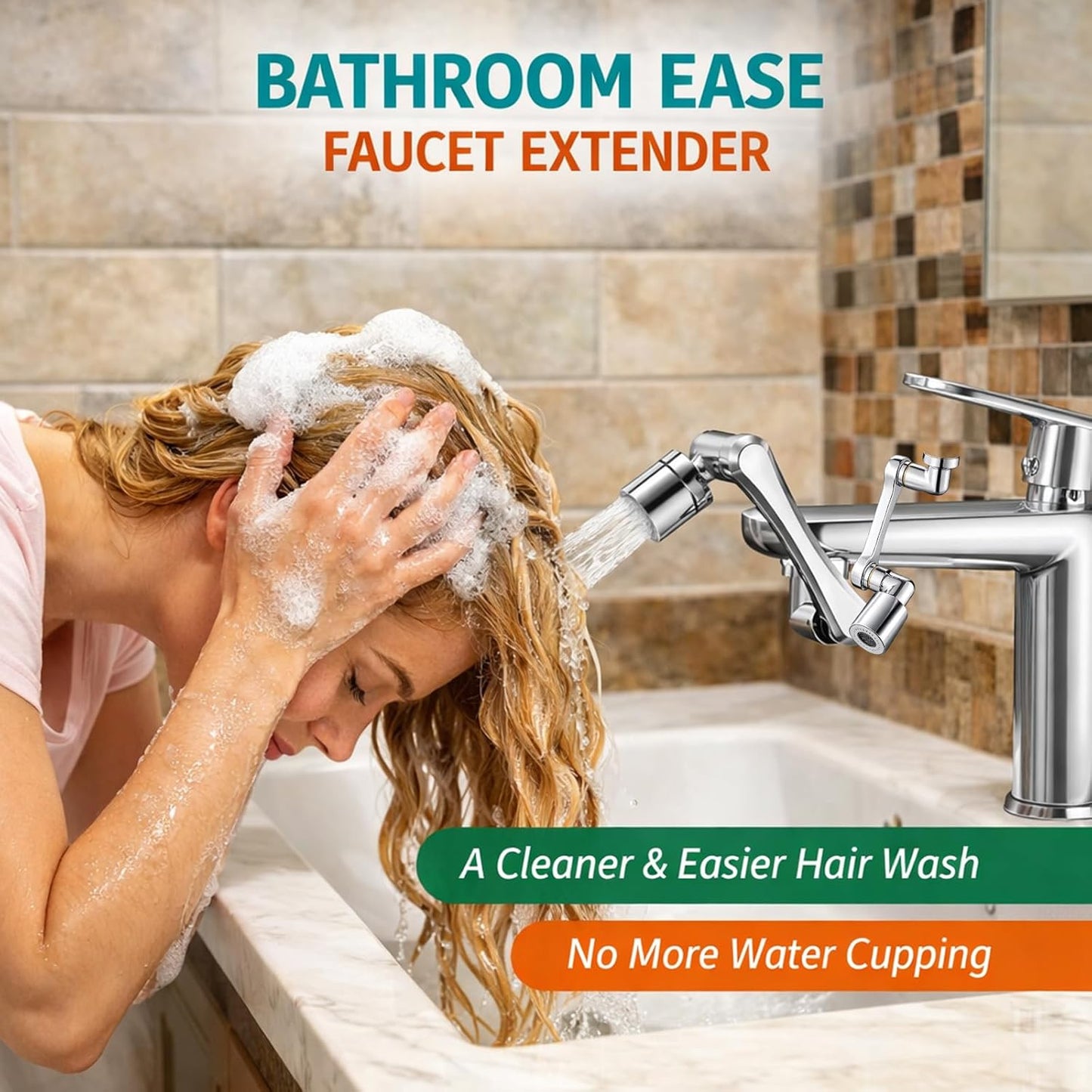 2 Extensores Grifo Giratorio Universal Baño Cocina