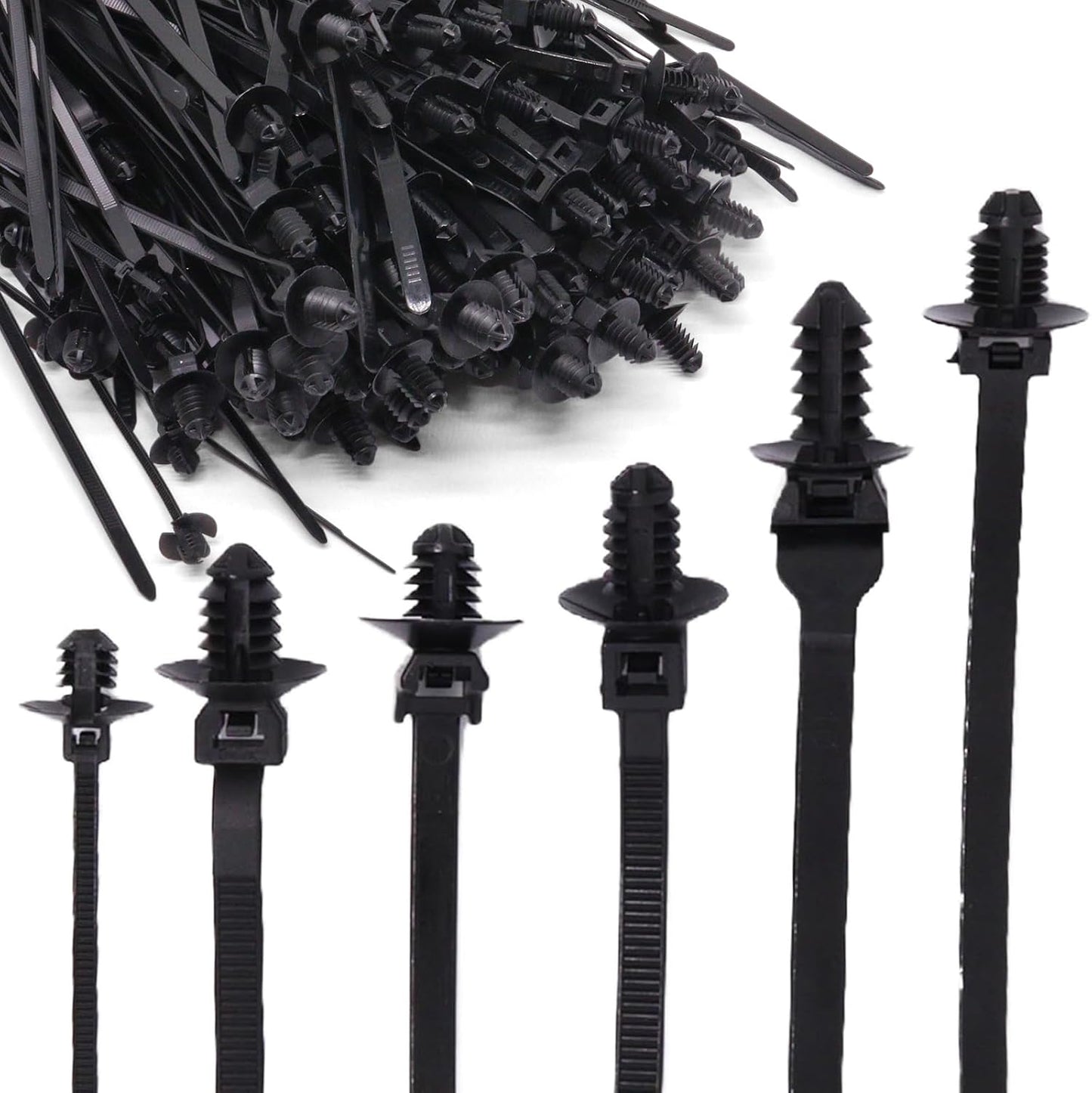 Bridas nailon ataduras cables negro pasador presion