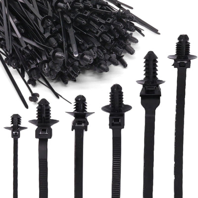 Bridas nailon ataduras cables negro pasador presion