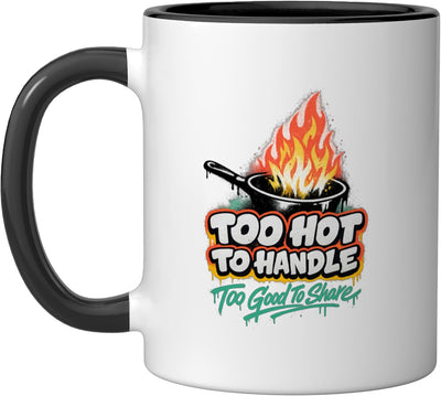 Taza cerámica Too Hot to Handle negra/blanca
