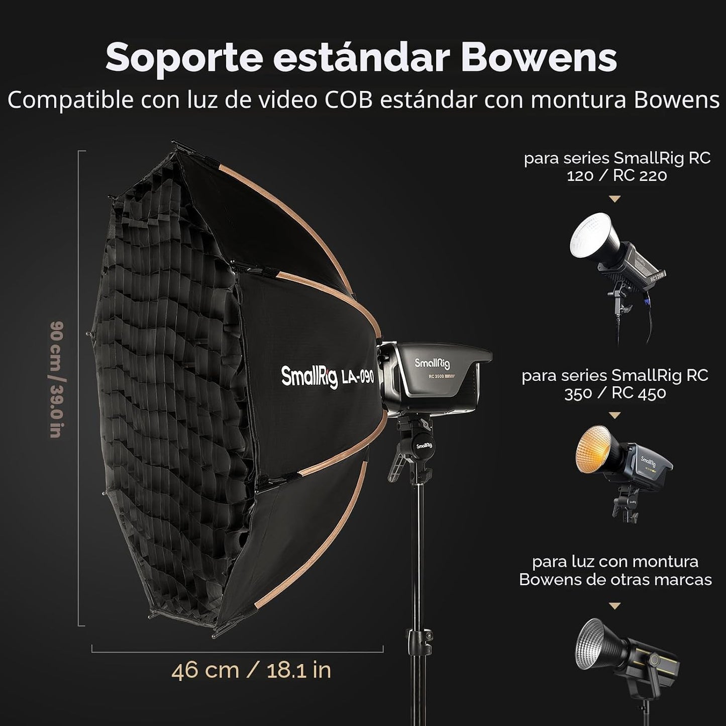 Caja luz 90cm difusor octogonal Neewer Aputure Godox