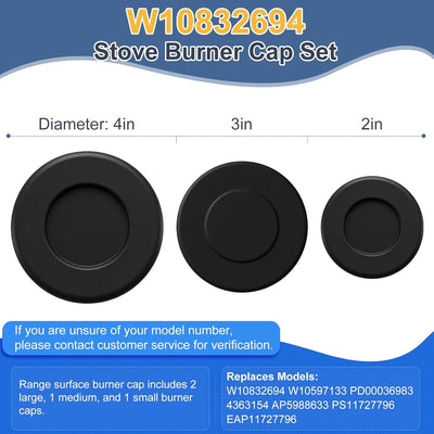Set 5 Tapas Quemador Gas Whirlpool Repuesto