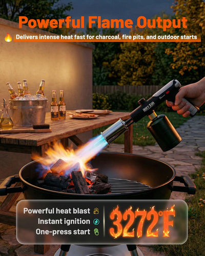 Pistola lanzallamas ajustable para parrilla y chimenea