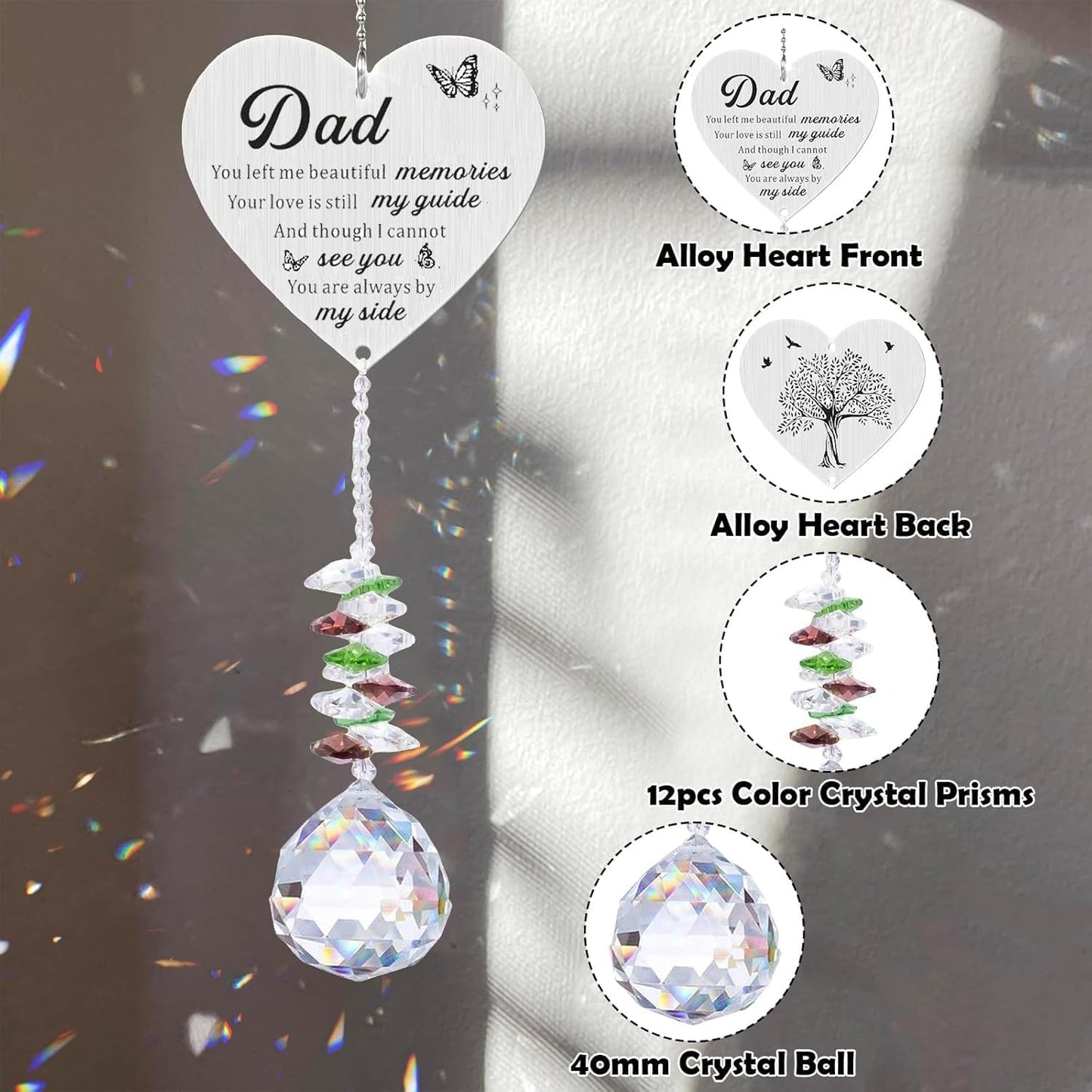 Atrapasoles conmemorativo cristal para decorar ventana