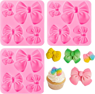 Moldes de chocolate con lazo de silicona para fondant y cupcakes