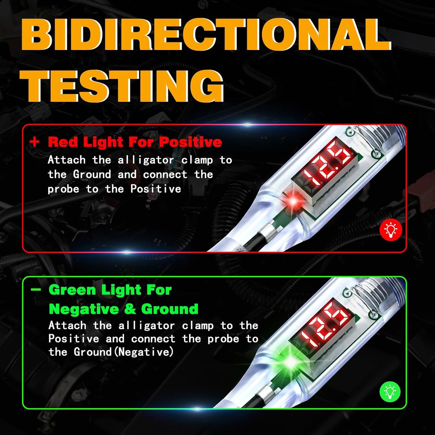 Probador circuito luz automotriz 3-120V DC LED
