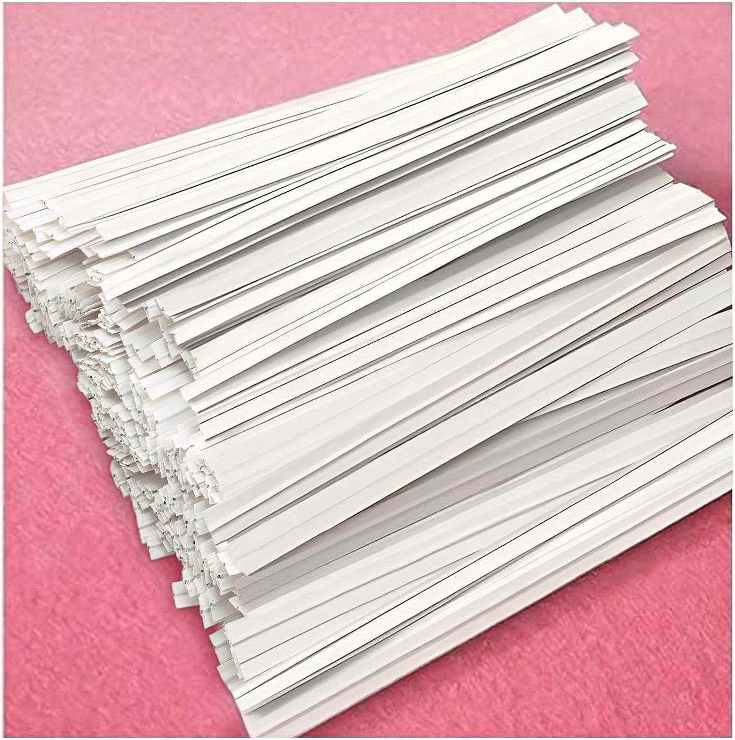100 Lazo Blanco 5pulg Reutilizable para Bolsas Dulces