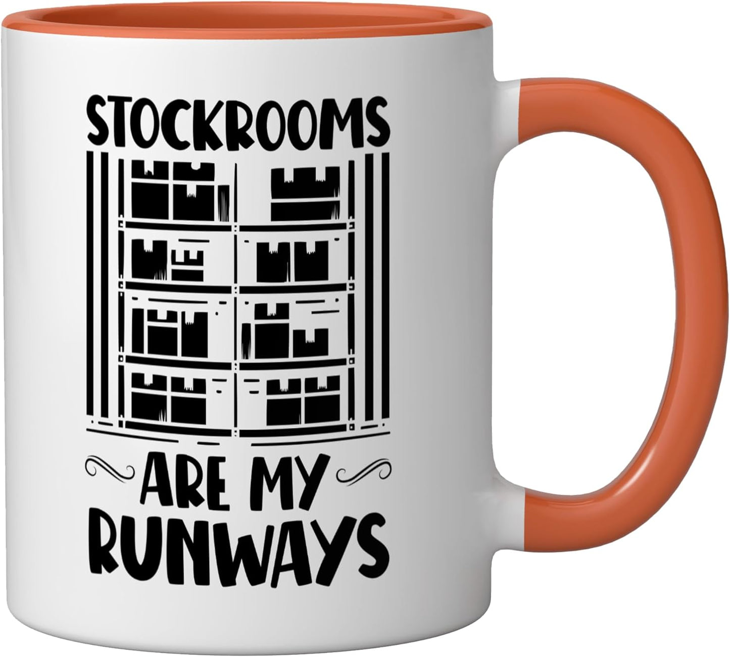 Taza Cerámica para Almacén Profesional Naranja/Blanco