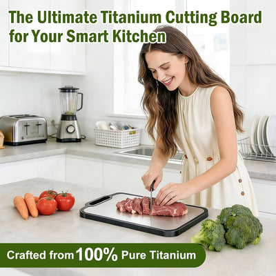 Tabla de cortar de titanio doble cara antideslizante para carne y verduras