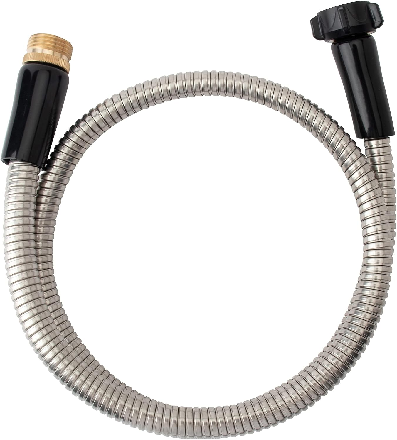 Manguera jardín acero inox 4ft conector latón flexible