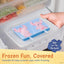 Moldes de silicona para paletas sin BPA flexibles con tapa juego de 2