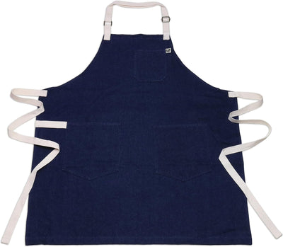 Delantal Chef Mezclilla Resistente con Bolsillos Trabilla