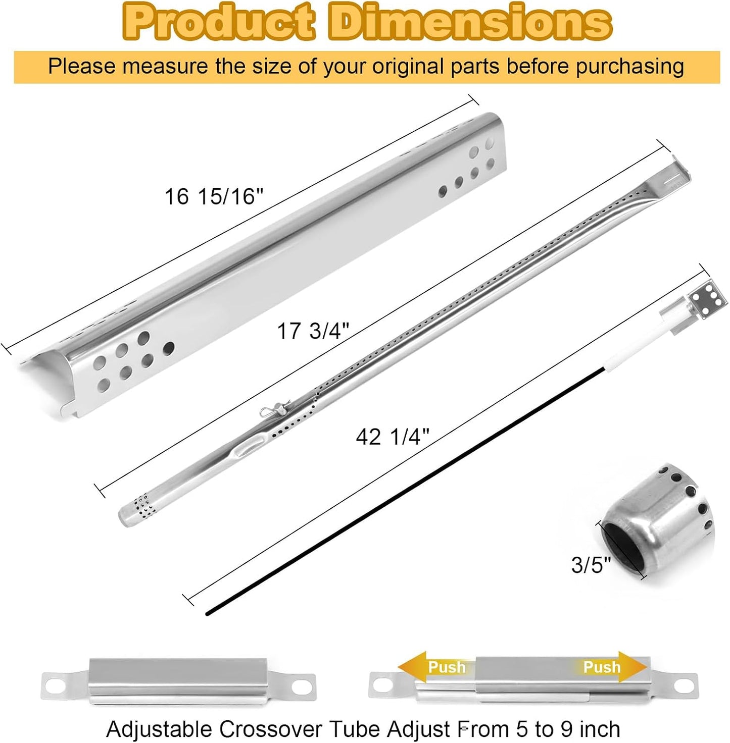 Piezas repuesto quemador Charbroil G470-5200-W1