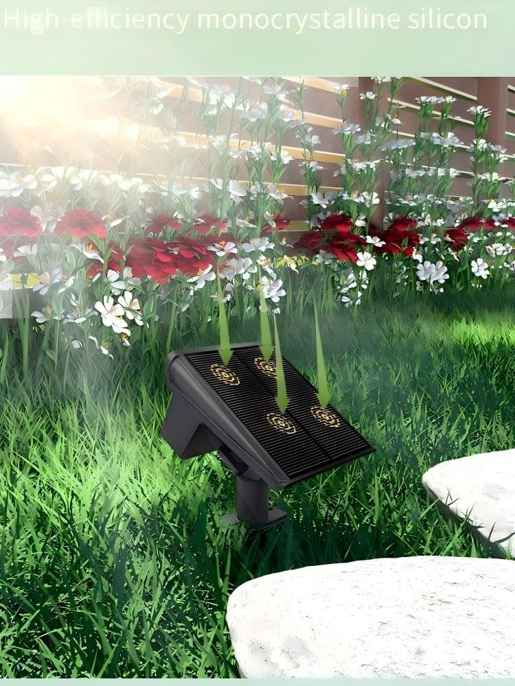 Focos solares impermeables para jardín y patio set 2