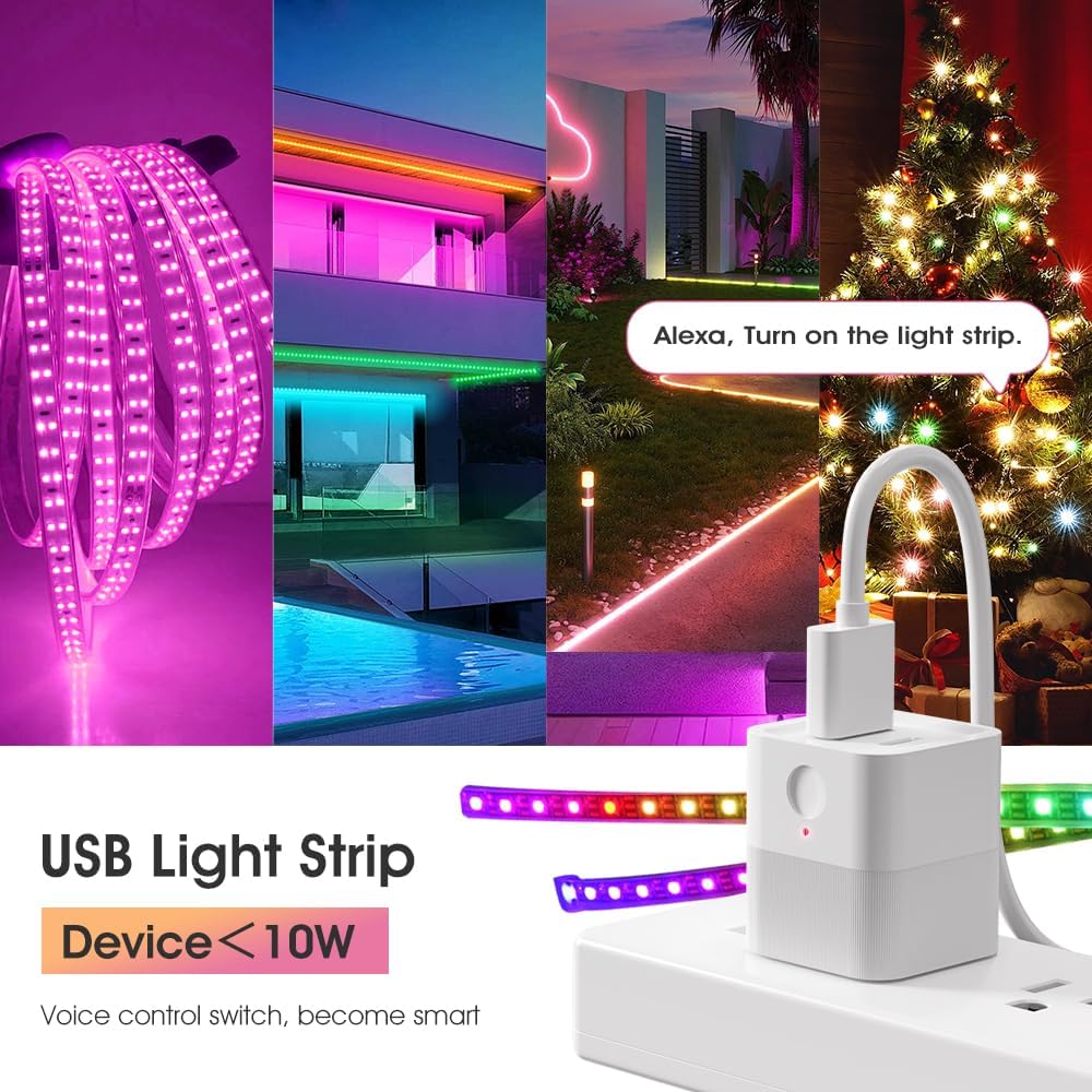 Adaptador USB WiFi control remoto app Tuya Alexa Google Home blanco