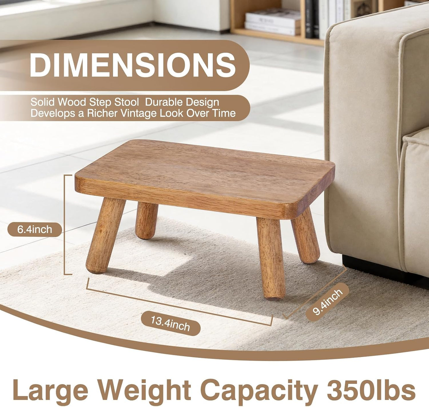 Taburete madera maciza para dormitorio cocina baño