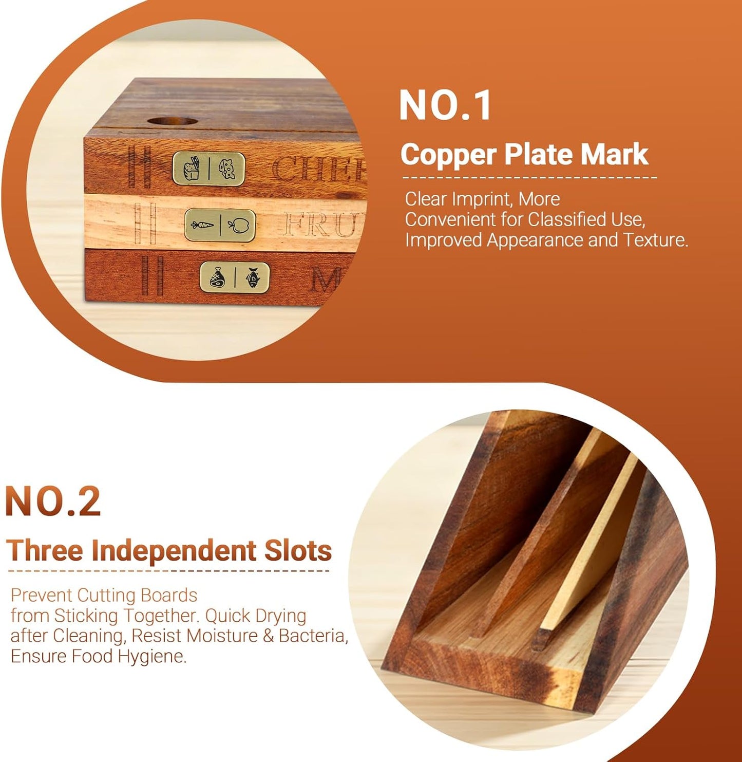Set 3 Tablas Cortar Libro Acacia Sólida Decorativa
