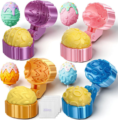 Juego de 4 moldes para pastel de Pascua con 200 palitos y herramientas 3D