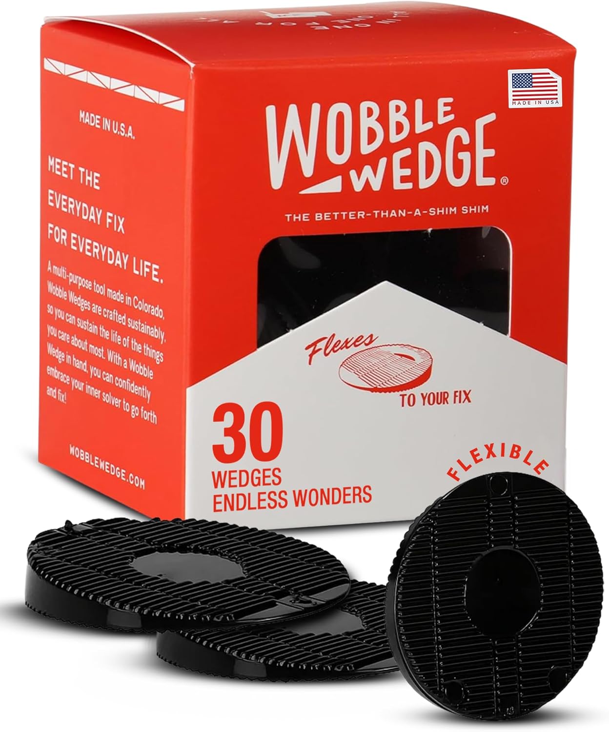Cuñas plástico flexible para nivelar muebles antideslizantes