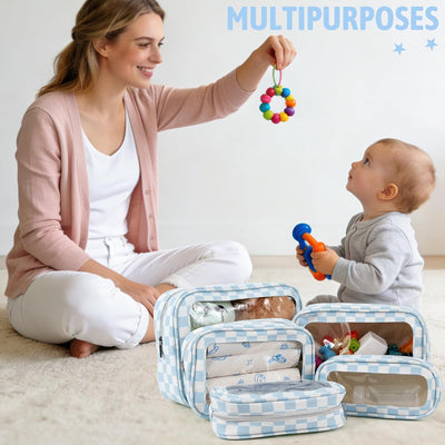 Set 5 Bolsas Organizadoras Pañales TSA Aprobada TPU Impermeable