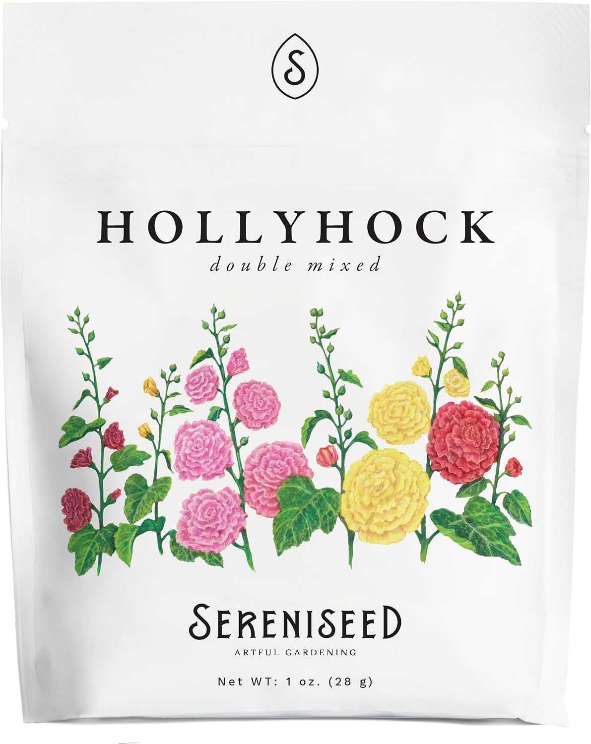 Semillas Hollyhock doble mezcla 1oz