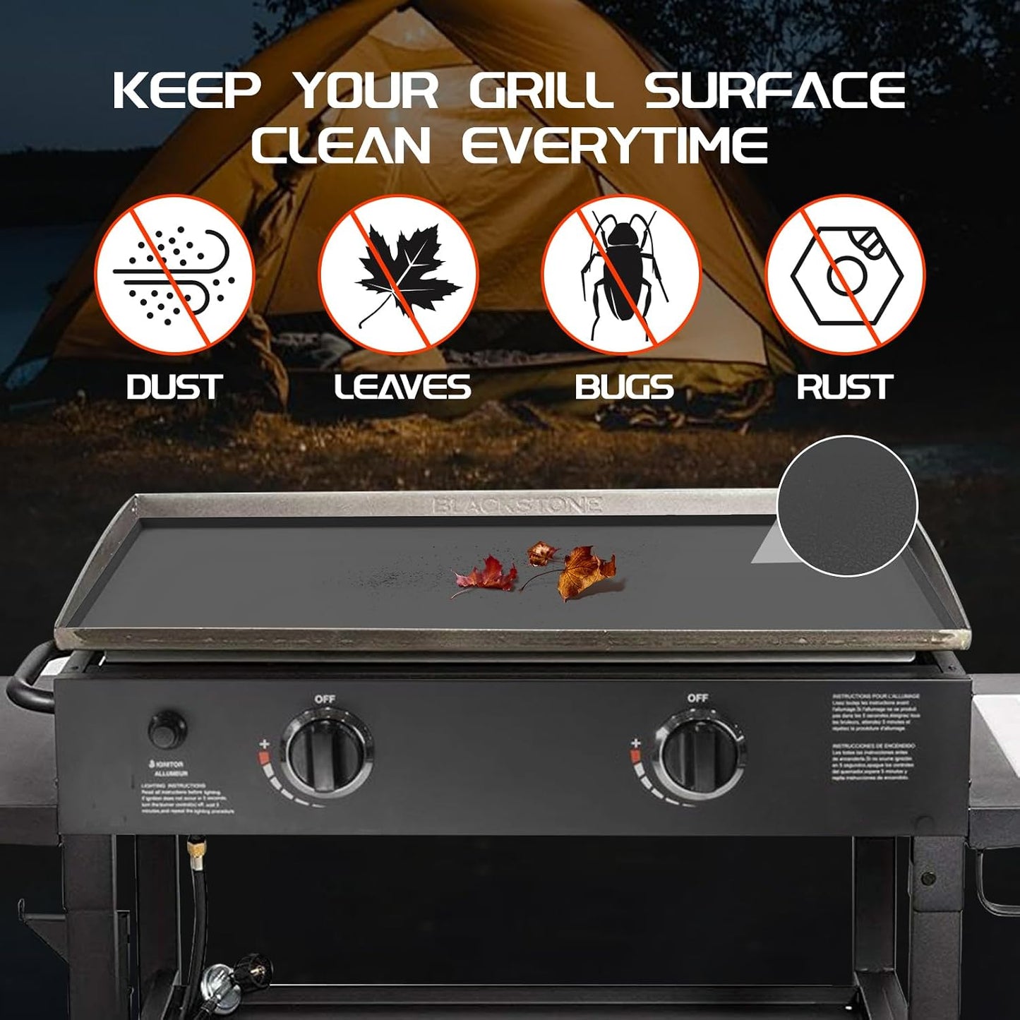 Tapete silicona parrilla Blackstone 28pulg grado alimenticio