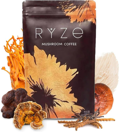 Café de hongos orgánico sin azúcar 6.35 oz 30 porciones sabor americano