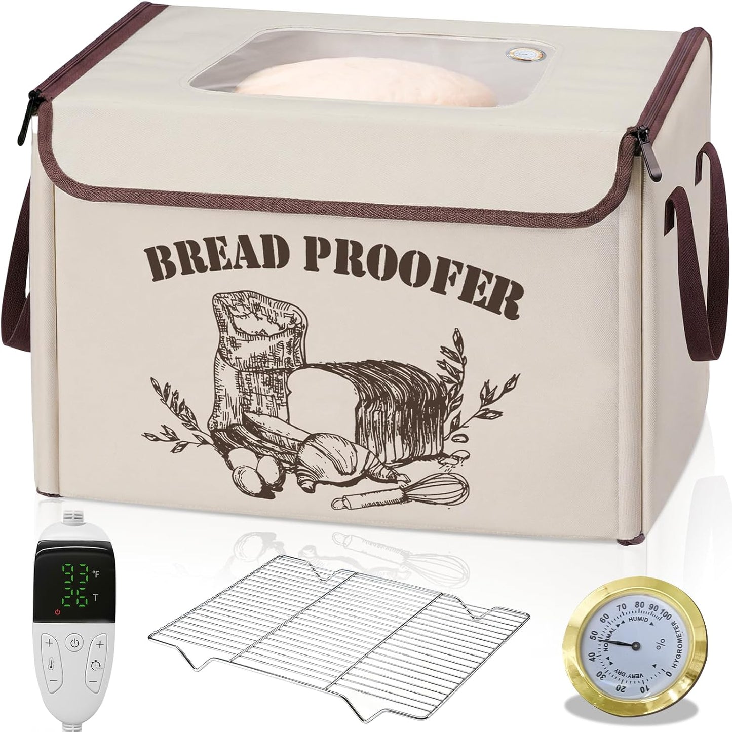 Caja plegable a prueba de pan con control temp y temporizador
