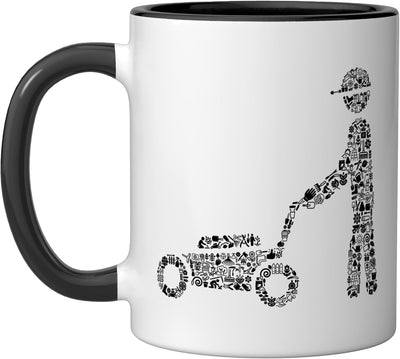 Taza cerámica para jardinería Shape Collage Lawnmower
