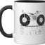 Taza cerámica para motocicleta dirt bike negra/blanca