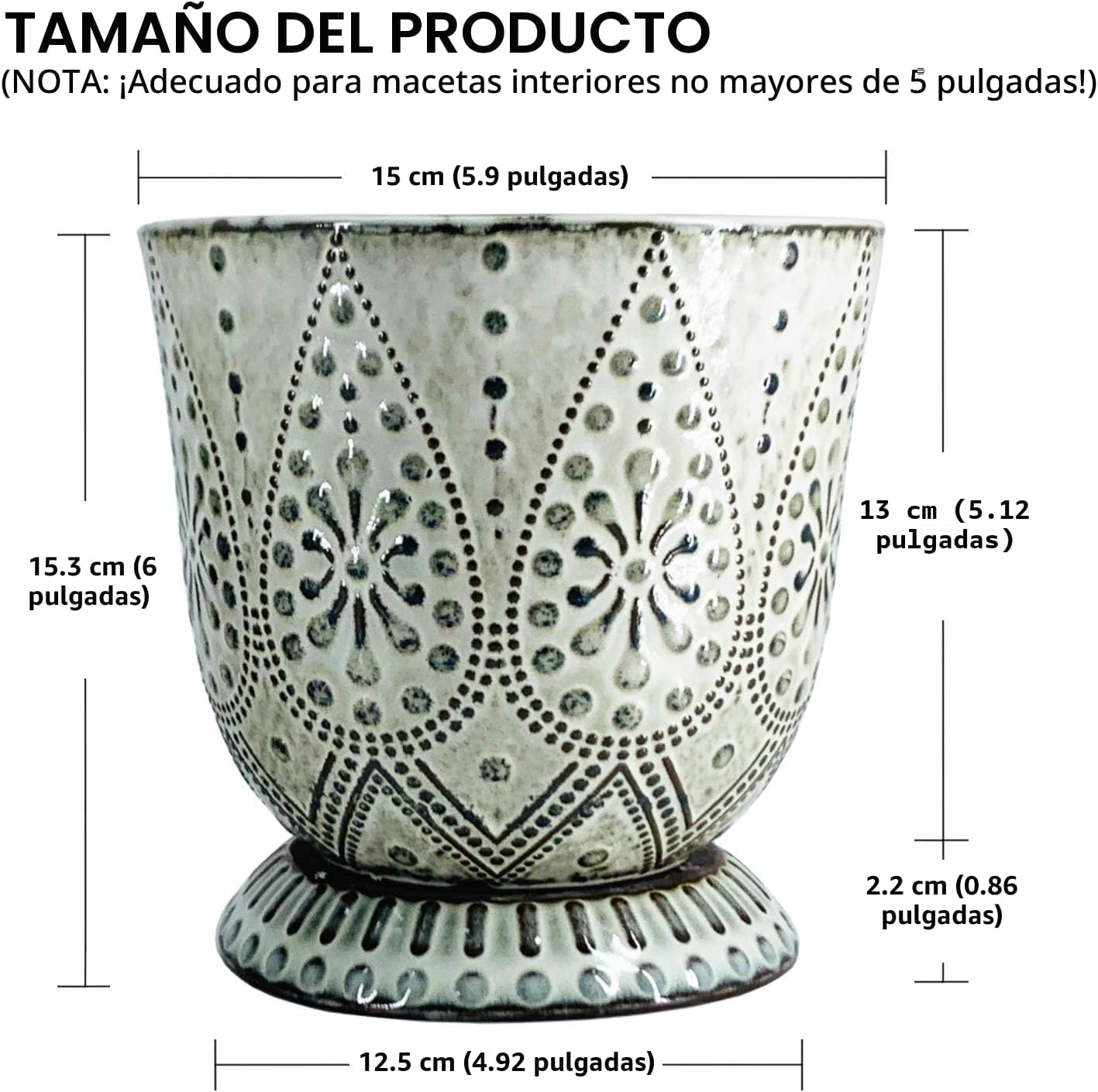 2 Pzas Maceta Cerámica Orificio Drenaje Orquídeas