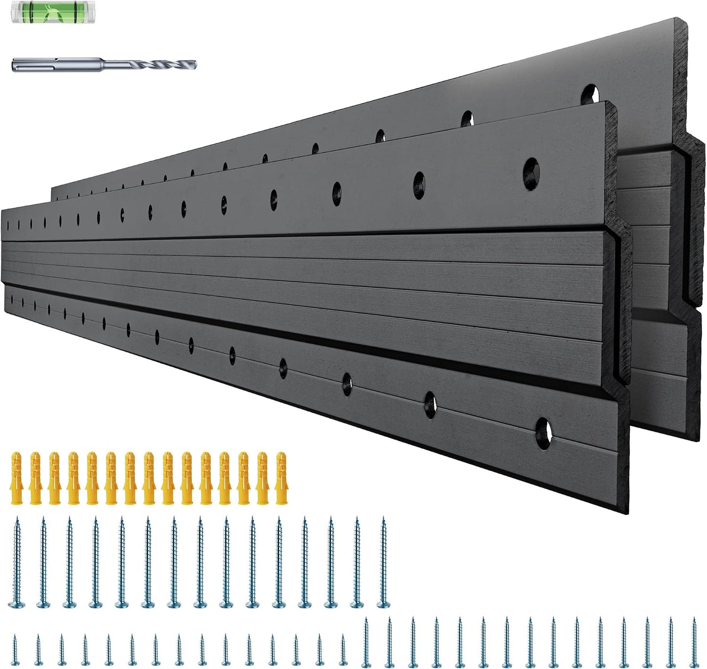 Percha francesa 41pulg soporte pared clips Z aluminio carga 500