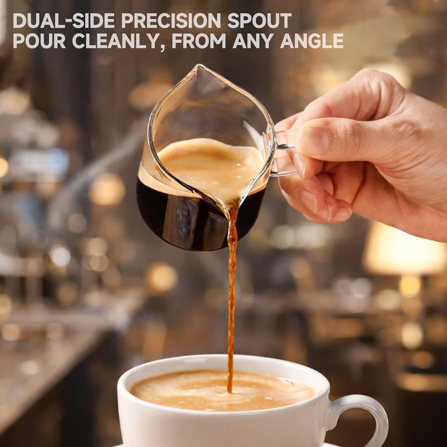 Set 2 Tazas Café Expreso 4oz Doble Boquilla Lavavajillas