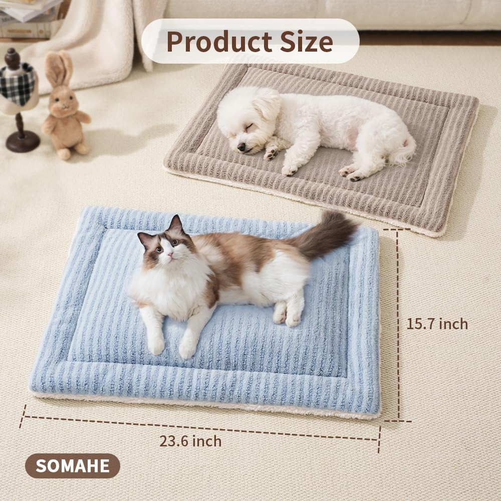 Cama gatos autocalentable almohadilla reversible suave lavable