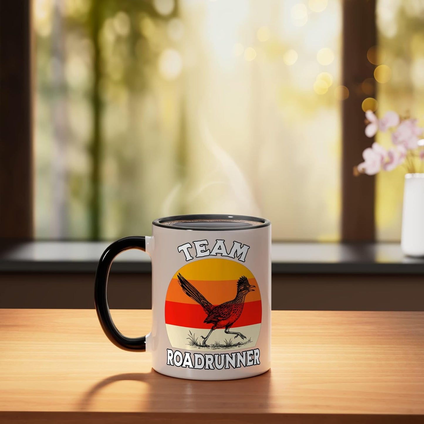 Taza cerámica Roadrunner Team negra/blanca