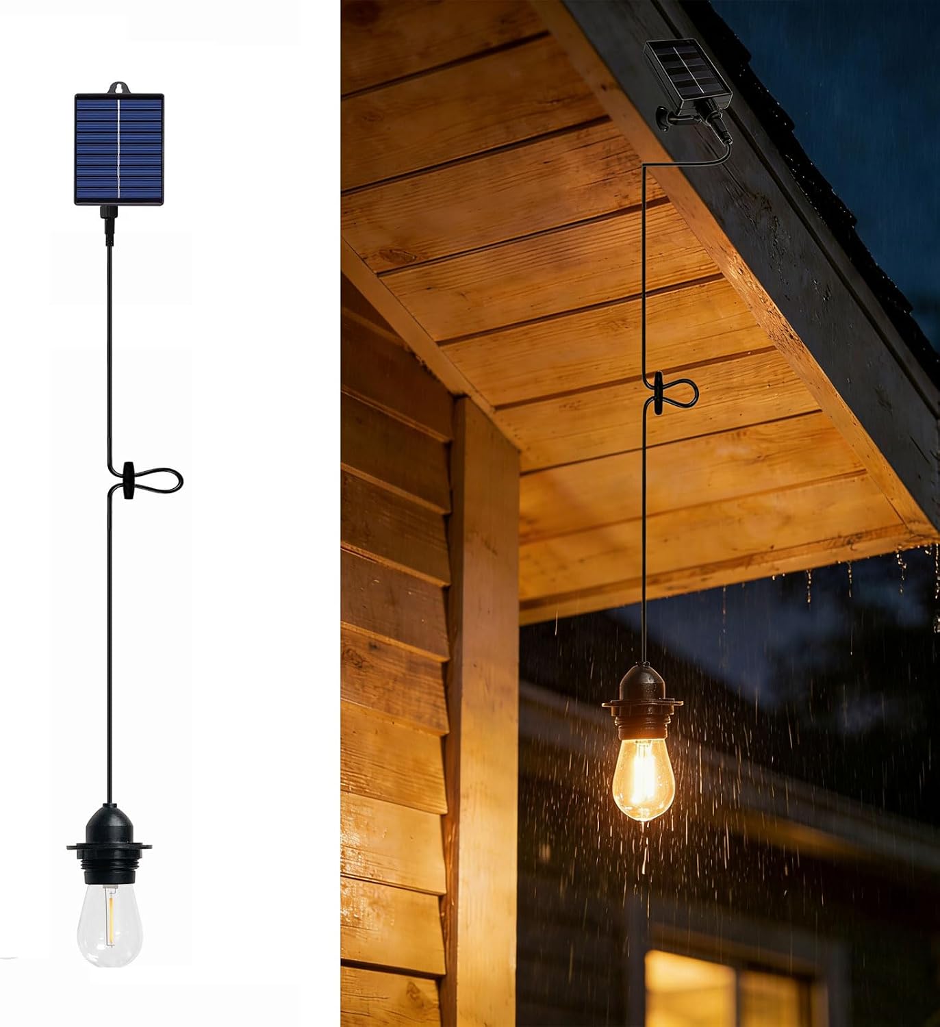 Luz colgante solar USB impermeable 8 modos