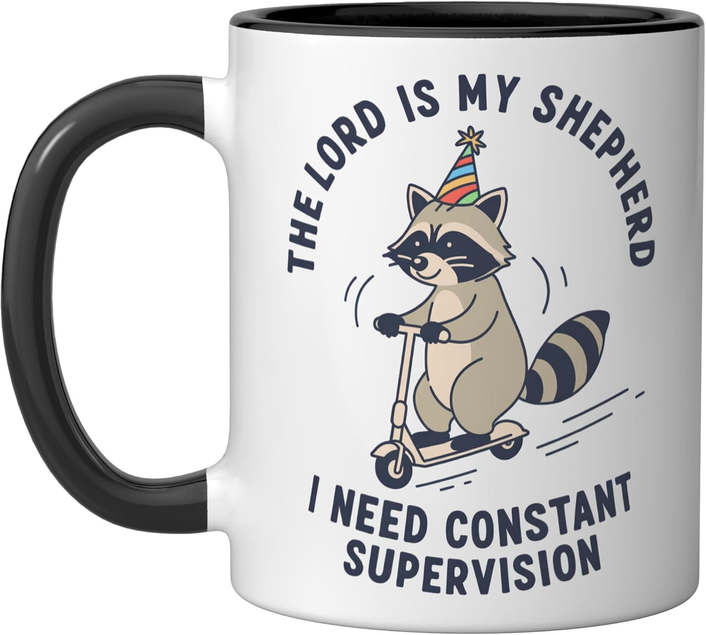 Taza Cerámica Ratoncillo Pastor Negro/Blanco