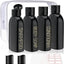 Botellas viaje TSA aprobadas 3.4oz plástico con tapa abatible negro