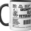 Taza cerámica Grumpy Old Veteran Vet para veterano descontento