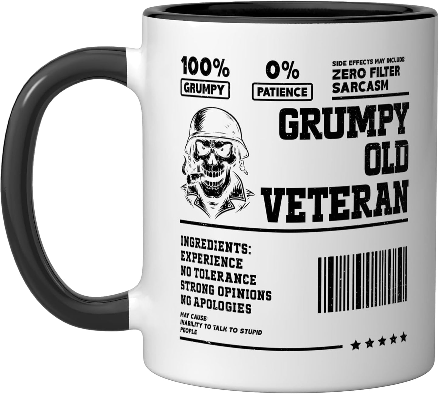 Taza cerámica Grumpy Old Veteran Vet para veterano descontento