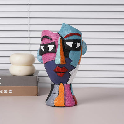 Maceta cara 8.2pulg drenaje jarrón abstracto Picasso para plantas