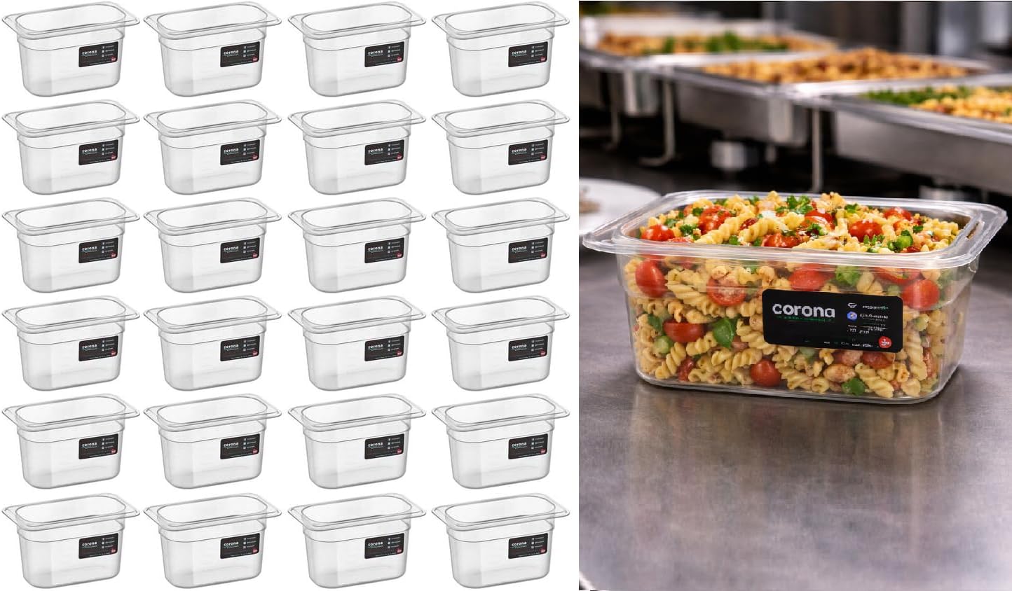 Sartenes servicio alimentos 4pulg 24uds poli transparente