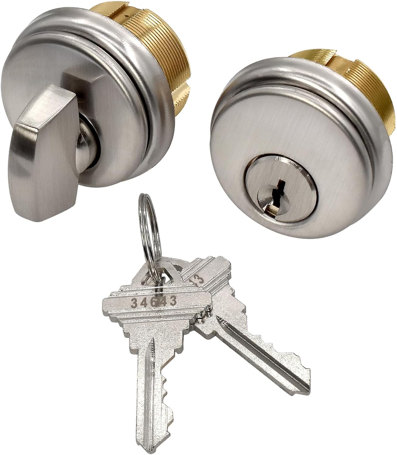 Set Cilindros Cerradura Latón Macizo Adams Rite