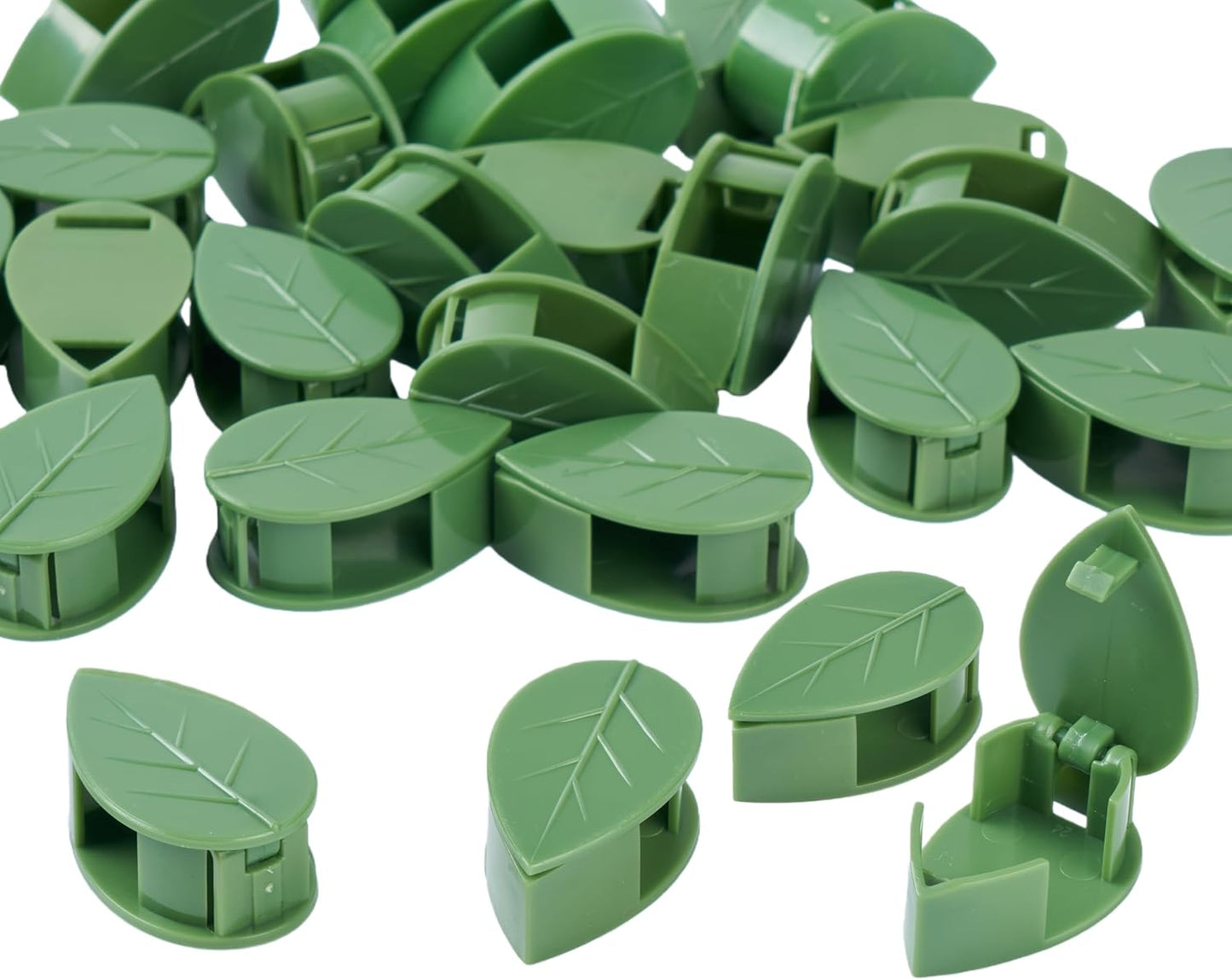 30 Clips Pared para Plantas Trepadoras Autoadhesivos Hoja Verde