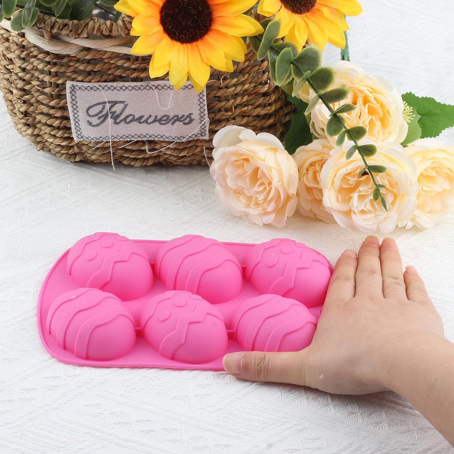 Moldes silicona 6 cavidades para dulces Pascua y cupcakes