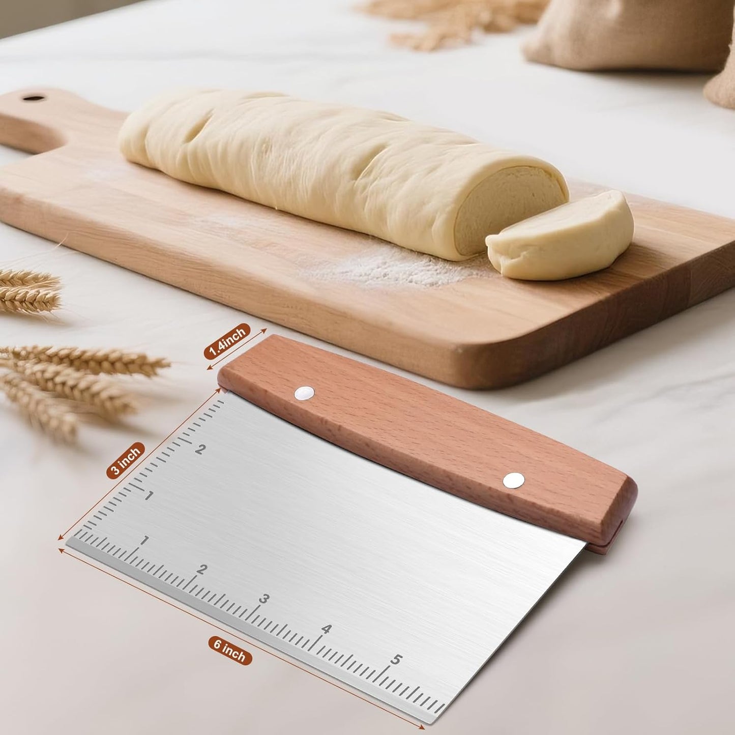 Raspador acero inox para pan pizza y parrilla