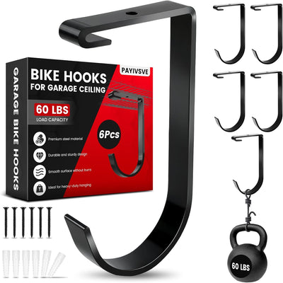 Ganchos bicicleta soporte techo garaje paquete 6
