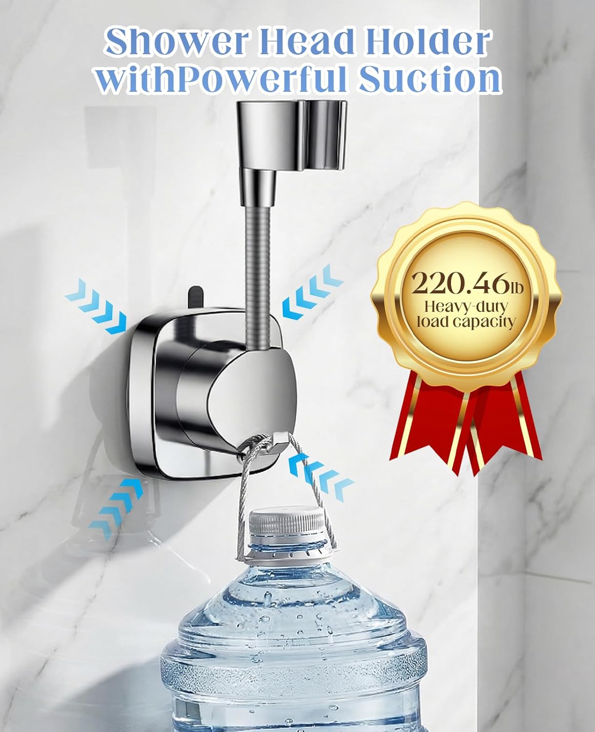 Soportes ducha ajustables 360° sin taladro para pared