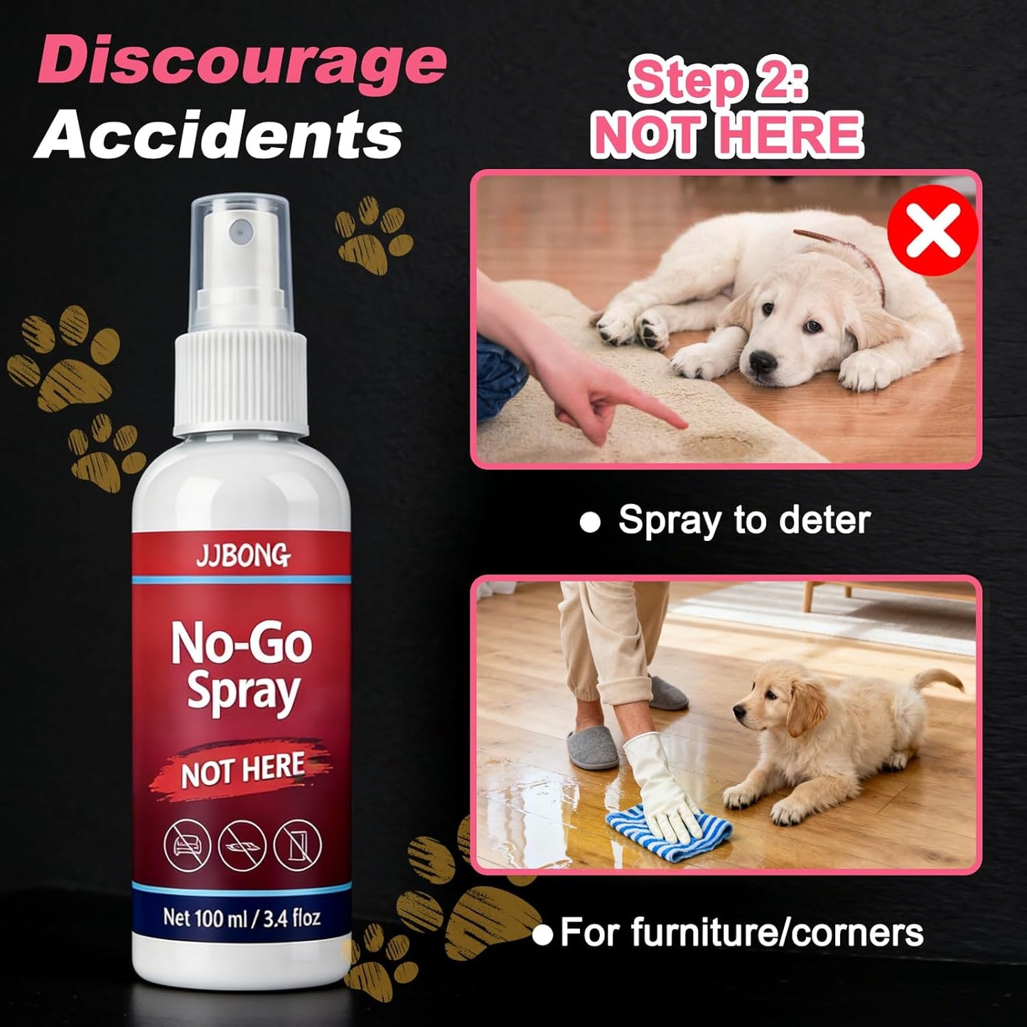 Spray entrenamiento orinal perros incluye Here Potty